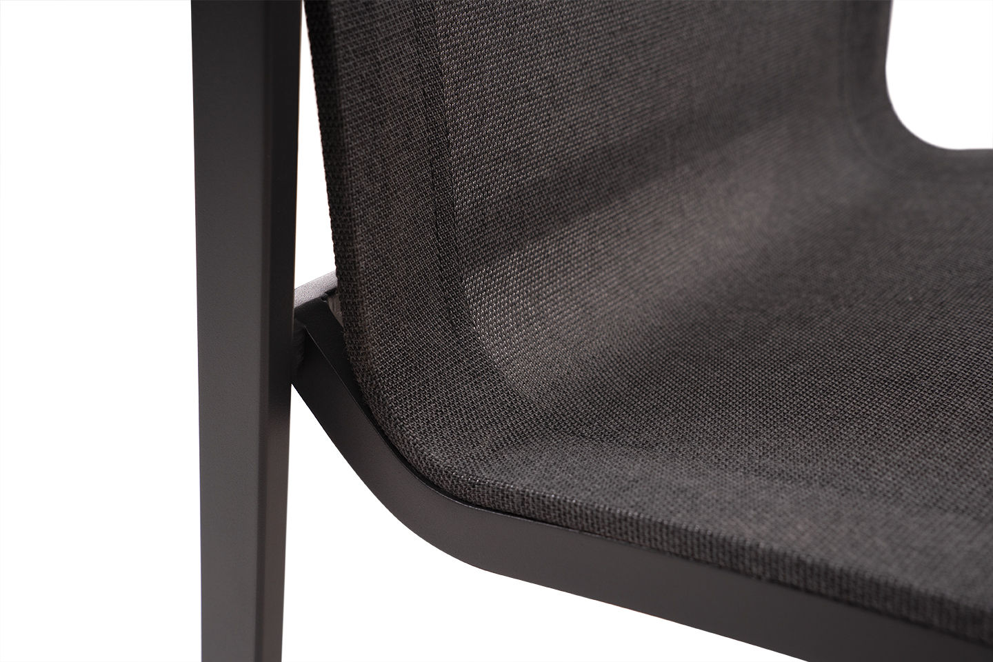 Cube Alu Stacking Chair, teak arm, Slate